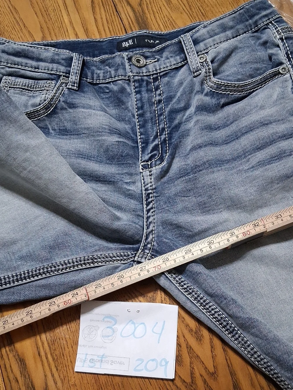BKE Jeans Womens 14 BLUE STRAIGHT LEGS ?? Preowned Used Denim Buckle Pants Tyler